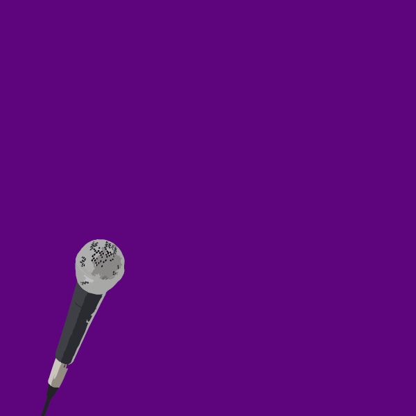 Hintergrund mit Mikrofon 3 lila