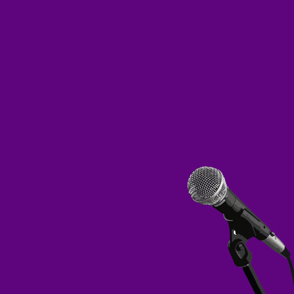 Hintergrund mit Mikrofon 5 lila